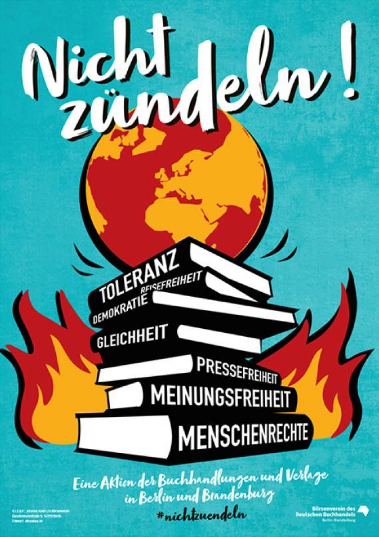 Bitte „nicht zündeln“, bitte „Flagge für Demokratie und eine offene, moderne Gesellschaft“ zeigen – Danke!