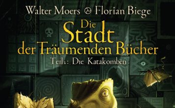 Hildegunst von Mythenmetz versus Bücherjäger – Annotation zu „Die Stadt der Träumenden Bücher, Band 2: Die Katakomben“ von Walter Moers Die Stadt der Träumenden Bücher, Teil 2: Die Katakomben, Comic von Walter Moers.
