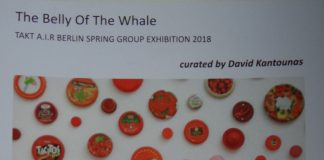 Tapir entlaufen. Rosaana Velasco stellt in Mitte aus, Fernando Soto musiziert dazu: „The Belly of the Whale“ Flyer zur Ausstellung im neuen Tapir