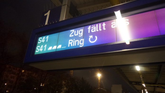 Erneuter Zugausfall bei der Berliner S-Bahn.