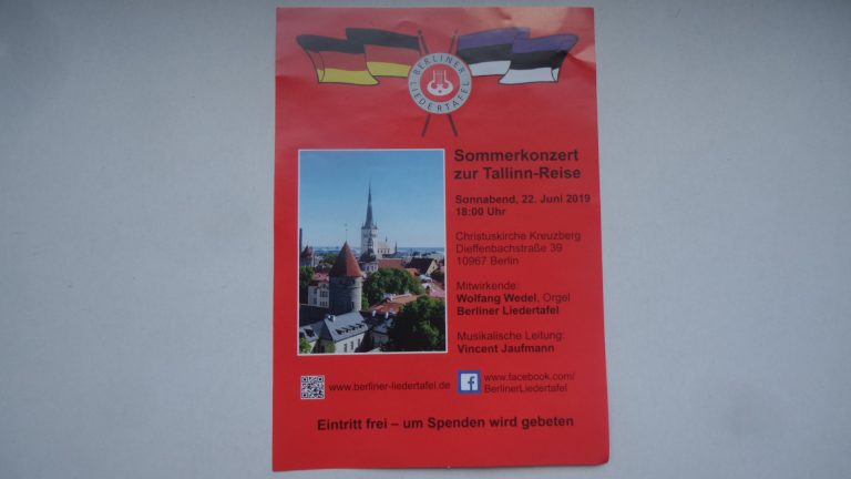 Tafel – kenn ich. Denkste! Berliner Liedertafel: Sommerkonzert am 22. Juni 2019
