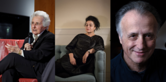 Maya Lasker-Wallfisch stellt mit ihrer Mutter Anita und ihrem Bruder Raphael Wallfisch in der Werner-Michael-Blumenthal-Akademie in Berlin ihr neues Buch „Ich schreib euch aus Berlin“ vor