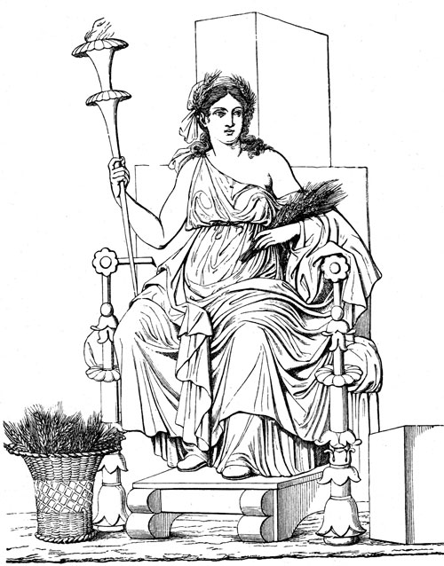 DEMETER. Abbildung aus Meyers Konversationslexikon von 1888 - Demeter (Relief aus Pompeji). Keine gültigen Urheberrechte mehr. Das „Demeter“-Logbuch wurde nun verfilmt