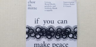 make peace, if you can, make peace! Chorkonzert im Kulturraum Zwinglikirche – Eintritt frei If You Can Make Peace, A-cappella-Chorkonzert des Chores in Mitte in der Zwinglikirche (Kulturraum) in Berlin-Friedrichshain am Sonnabend, den 14.10.23 um 19 Uhr bei freiem Eintritt.