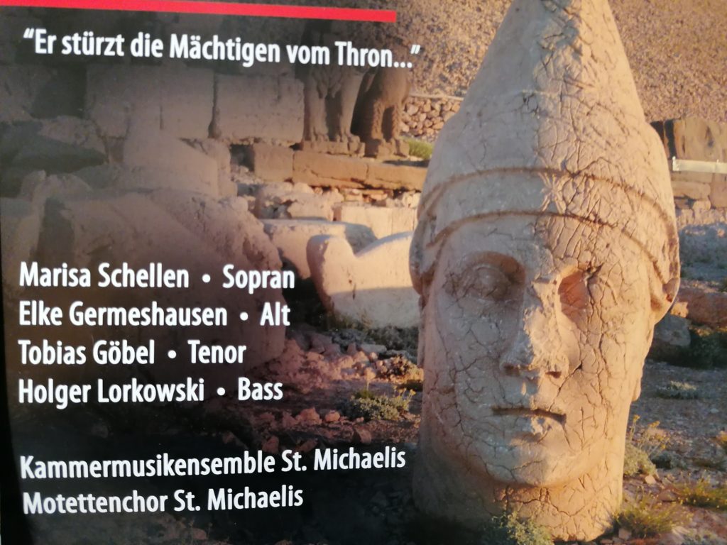 Er stürzt die Mächtigen vom Thron - Konzertplakat St. Dionys und St. Michaelis Lüneburg (Ausschnitt)