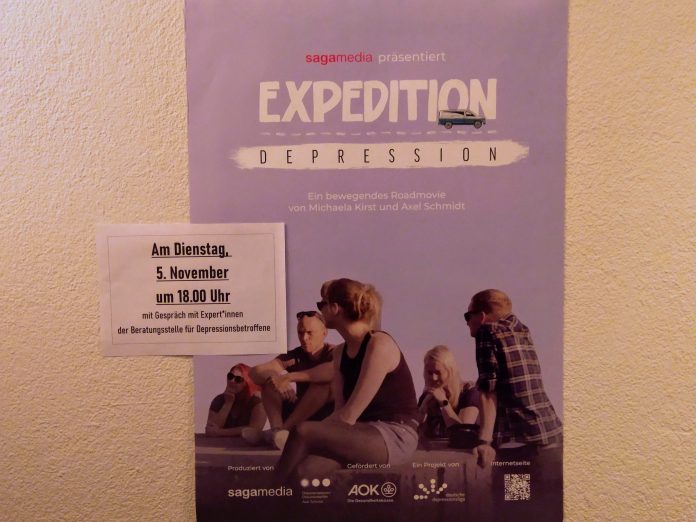 Expedition Depression, Filmvorführung mit Expertengespräch der Beratungsstelle für Depressionsbetroffene am Dienstag, den 5. November 2024 in Berlin-Weißensee im Kino Toni am Antonplatz