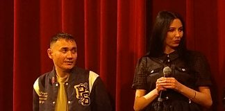 Kadettenausbildung in Kasachstan – ein Horrorfilm läuft ab: „Cadet“ von Adilkhan Yerzhanov sucht nach dem Ende aller Kriege für die Lebenden "Cadet" (der Kadett) - ein Horror- Film im Forum der 75. Berlinale 2025, links der Regisseur Adilkhan Yerzhanov und Star Anna Starchenko