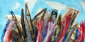 Kotzen muß man wollen, können und dürfen oder Krieg, Kunst, Kastner – Zur Ausstellung „teilen statt kriegen“ mit Werken von Wolfram P. Kastner und Günter Wangerin nach Freiburg ins Breisgau