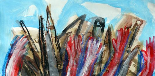 Kotzen muß man wollen, können und dürfen oder Krieg, Kunst, Kastner – Zur Ausstellung „teilen statt kriegen“ mit Werken von Wolfram P. Kastner und Günter Wangerin nach Freiburg ins Breisgau