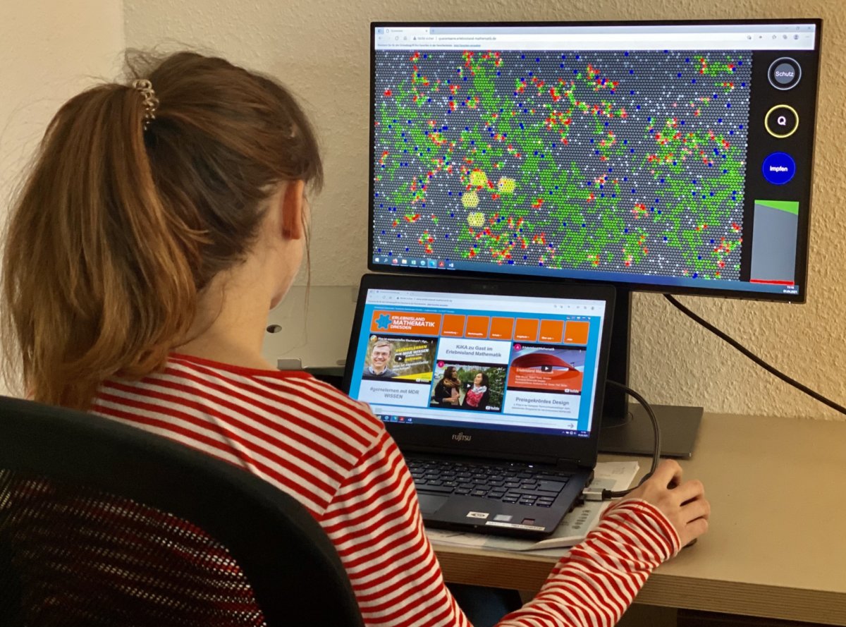 „Quarantäne“ spielen im „Erlebnisland Mathematik“ und auf der Heimatseite quarantaene.erlebnisland-mathematik.de im Weltnetz