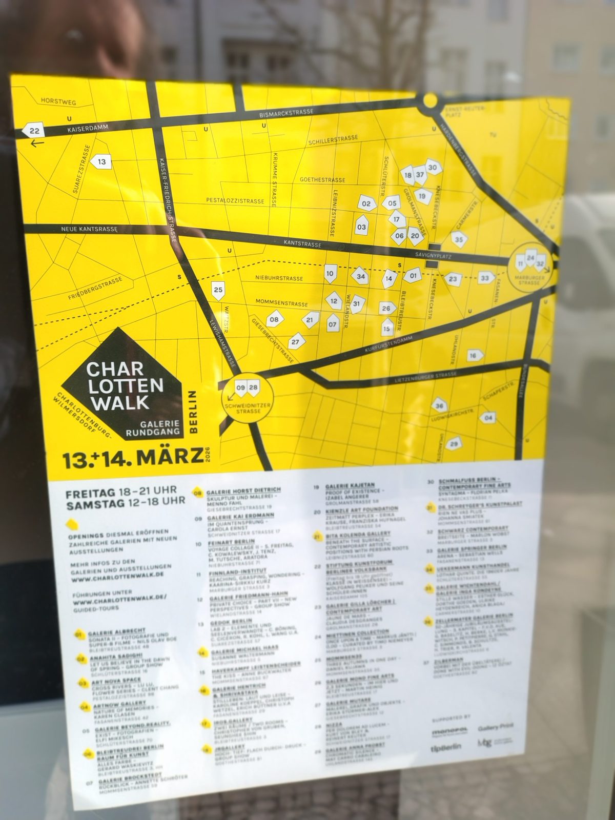 Charlottenwalk lädt ein zum Spaziergang durch 37 Galerien in Charlottenburg und Wilmersdorf wie Finnland-Institut und Galerie Anna Probst